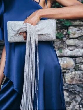 CULT GAIA BANU fringe crystal clutch